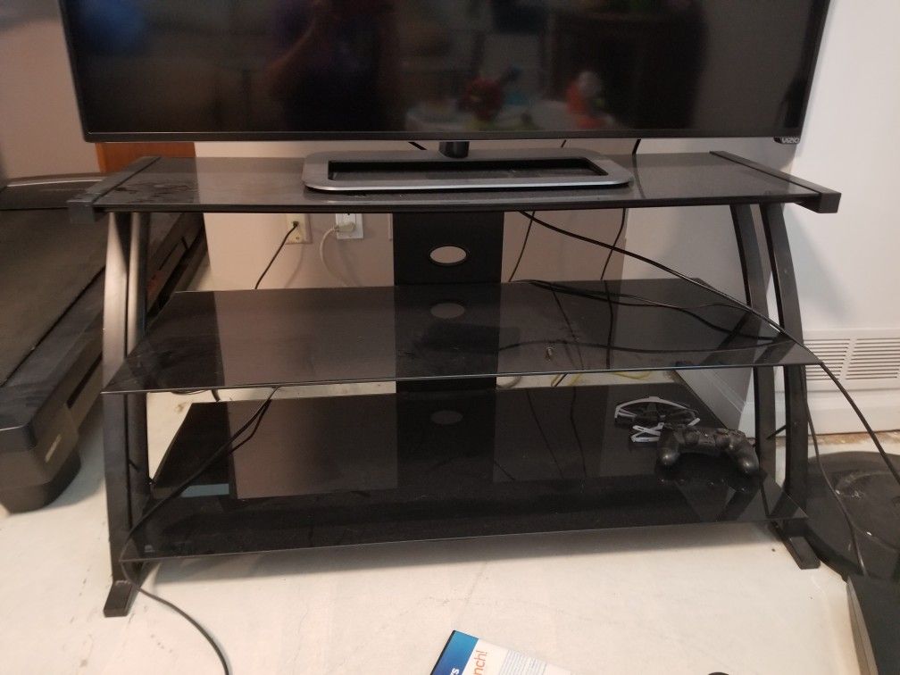 Glass tv stand