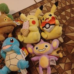 Brand New Pokemon Plushies Each