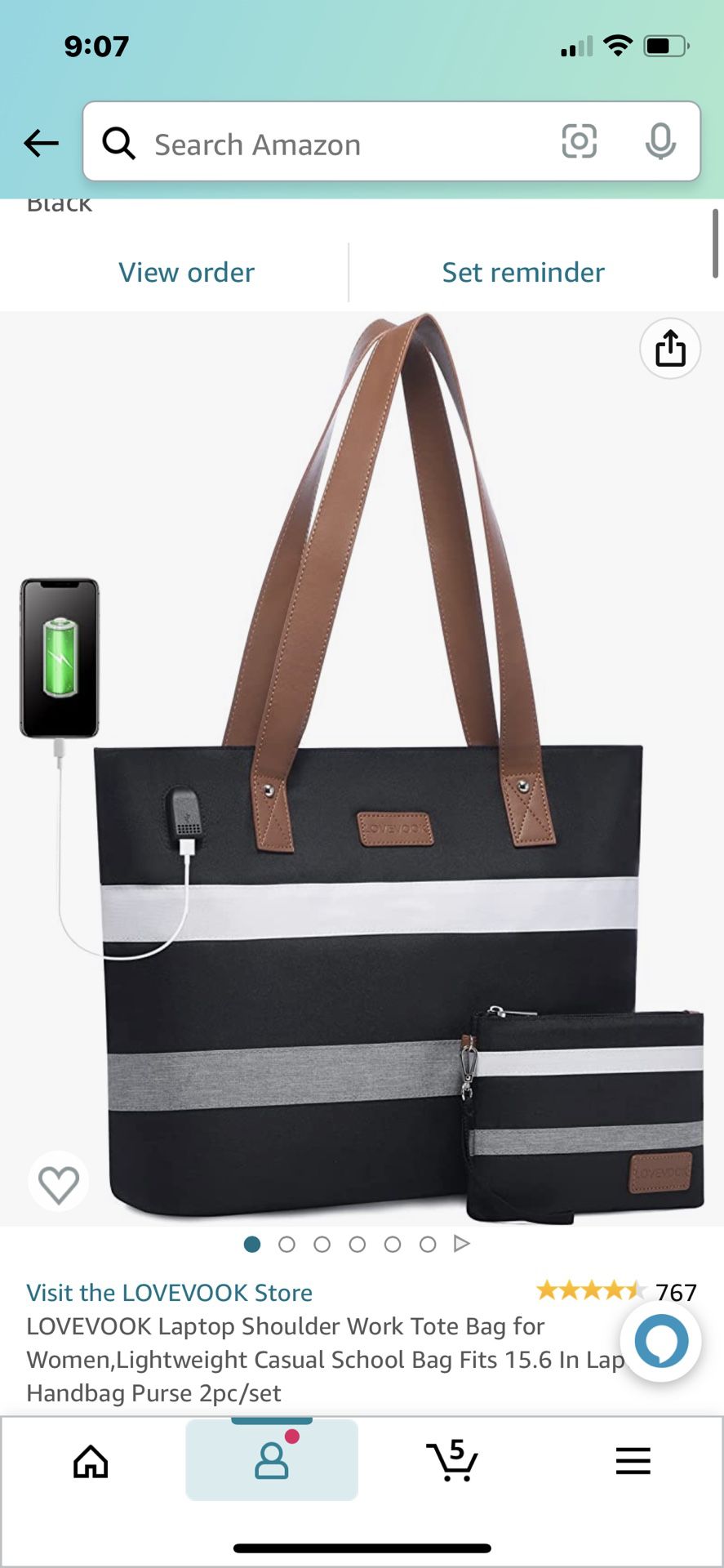 Laptop Bag With Mini Make Up Bag 