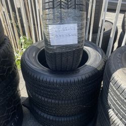 225/65/17 Yokohama Set of four tires installed and balanced , Set De 4 Llantas Instaladas Y Balanceadas 