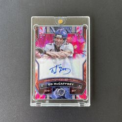 2025 Topps Resurgence Ed McCaffrey Auto PINK Static # 10/10 Denver Broncos
