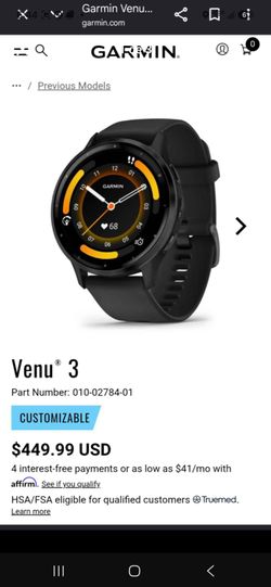 Garmin Venu 3 Smartwatch