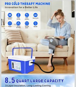 Cold Therapy Machine, Built-in 3000mAh Battery, Cold Therapy for Knee Replacement, Ice Machine for Knee After Surgery, Cryotherapy Systems Suitable fo