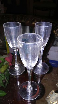 Beautiful Midcentry crytsal shot glasses. 3 for $5.00!
