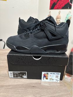 Size 12 - TRIED ON Air Jordan 4 Retro 2025 Black Cat