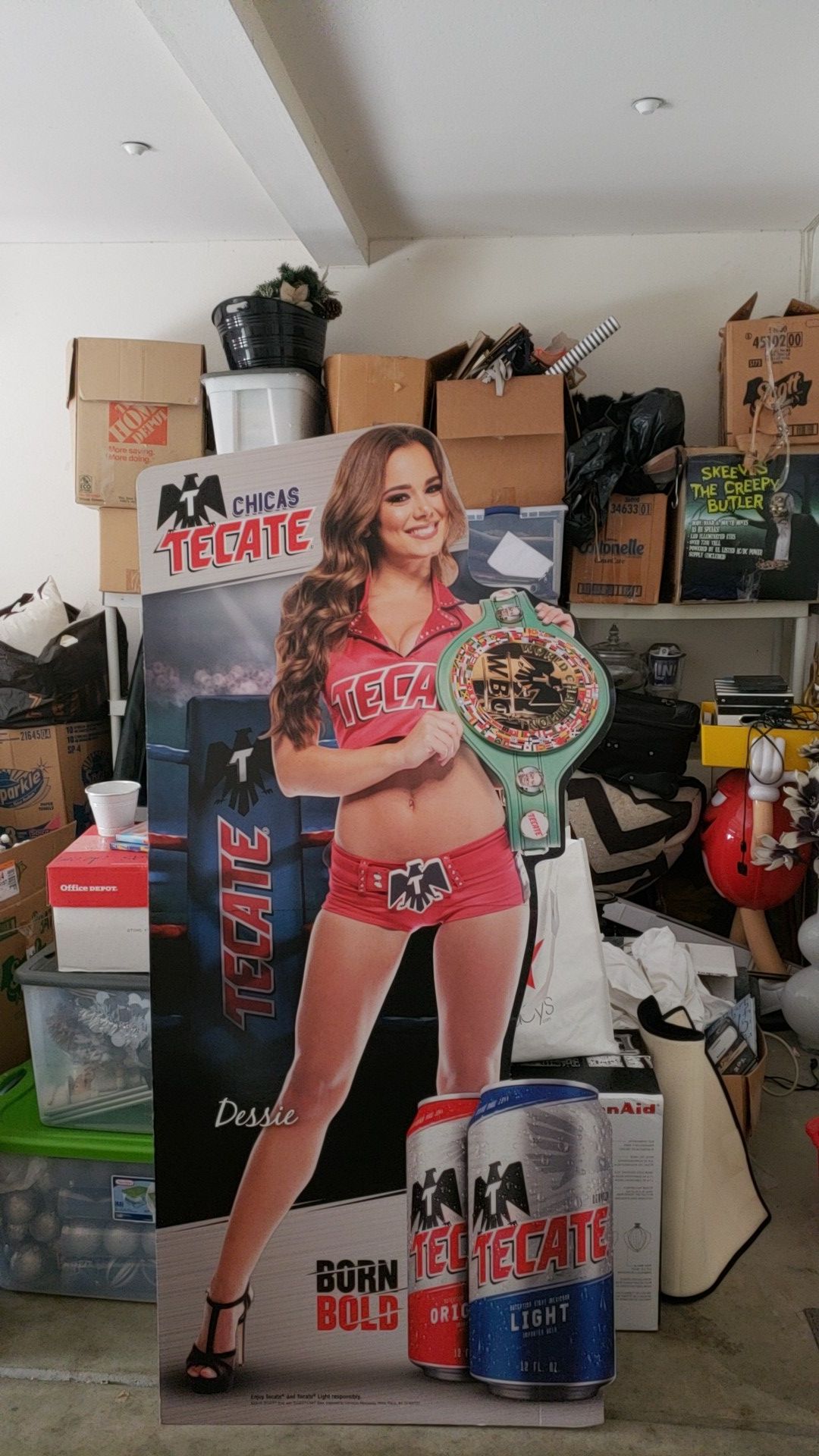 Dessie Tecate girl cardboard cut out!!