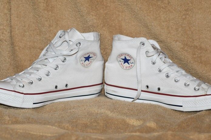 Men's White Hi Top Chuck Taylor All Star Converse Sneakers 
