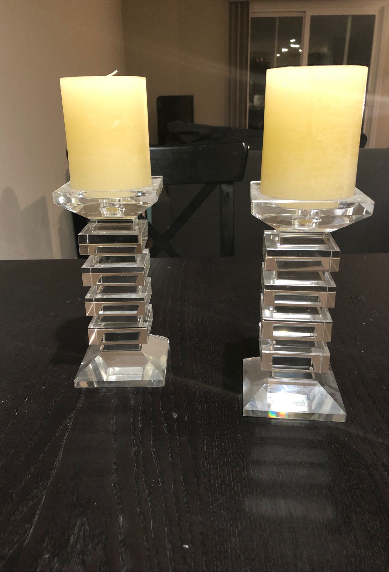 Crystal candle holder