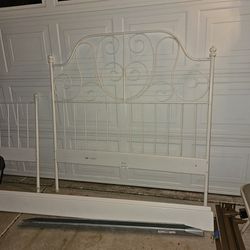 Leirvik Metal Bed Frame Luroy 16739 White _ikea Size Full Missing Some Hardware You Can Buy It Online See The Last Picture 