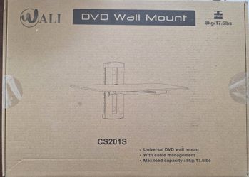 Wali Electric DVD Wall Mount 8kg/17.6Lbs CS201 Tempered Glass