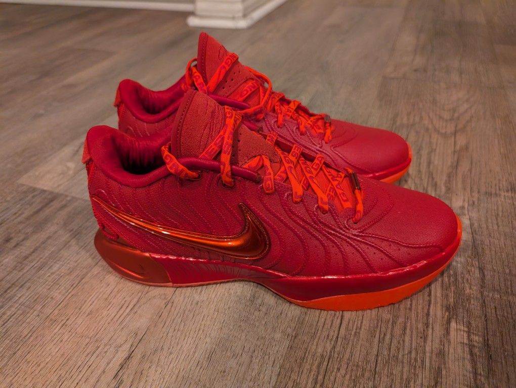 Nike LeBron XXI Crimson Red Basketball Shoes Size 11