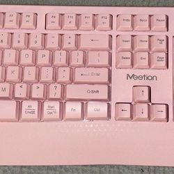 Meetion pink wireless Keyboard