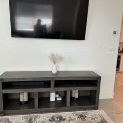 Gray Wooden Entertainment Center 