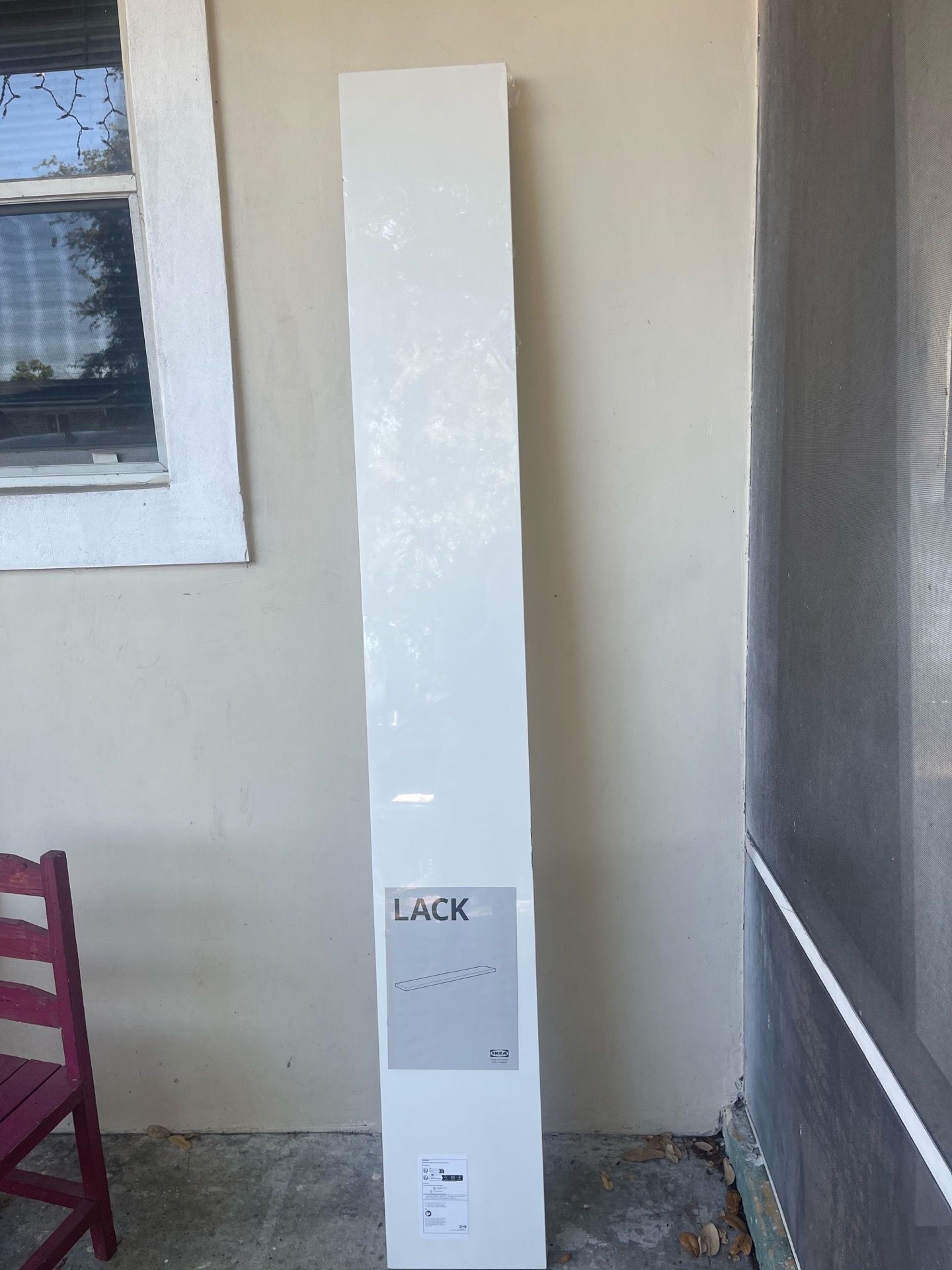 Two ikea white shelves