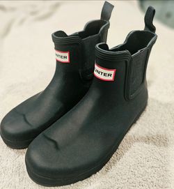 Size 8 womens Navy Blue Original Hunter Waterproof Chelsea Rain Boot