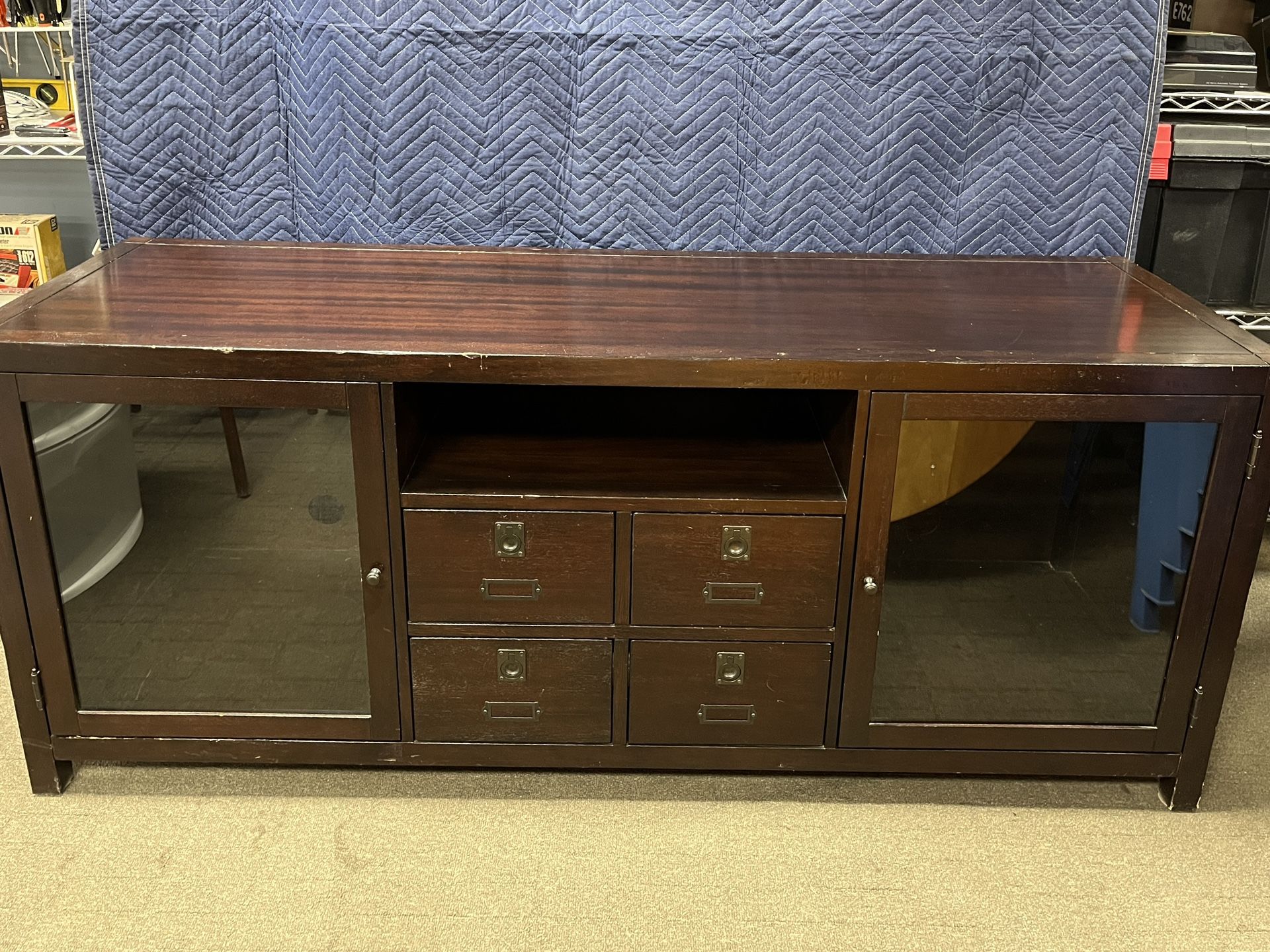 Refinish me. 65” Media Center. 65” TV Stand. Entertainment Center. Console Table