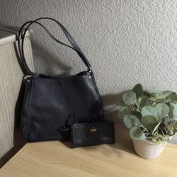 Kate Spade Leather Handbag & Matching Wallet