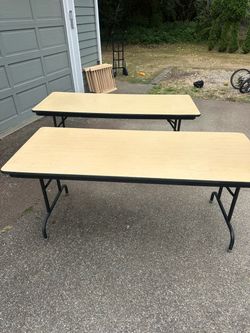 Folding 6 ft Tables Set of Two