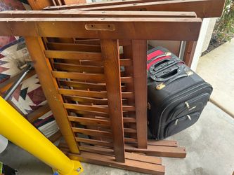 Brown Wooden Bunkbed - Twin over Twin