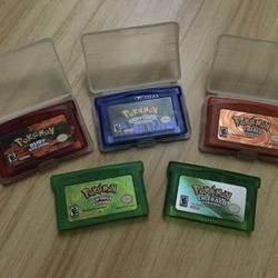 5x Pokemon Games LeafGreen, Ruby, FireRed, Sapphire & Emerald Version GBC/GBA/GBA-SP/DS.