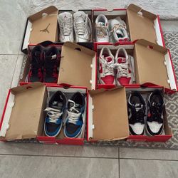 Girls Young Used Nikes Tennis Shoe Sizes3 and 5 and 2 For $20 Each Pair Of Shoes 