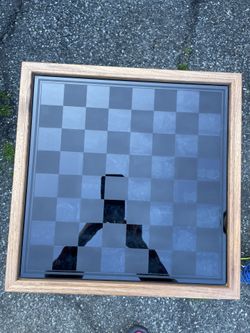 Glass Chess Set   In Wooden Case Universal Standard  Chess Board Game Set