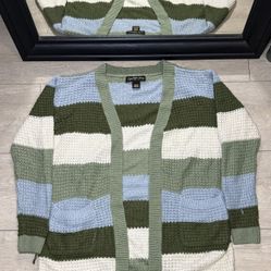 Y2K 2000s Women’s Coco & Shay Stripped Knitted Cardigan