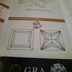 4CT Loose GRA Certified Princess Cut Diamond White Moissanite