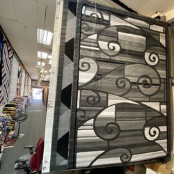 8x10 Area Rugs Carpet Rugs Modern Design Thick Colors Black White Gray