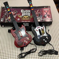 PS2 Guitar Hero Controllers QTY 2 - Wired