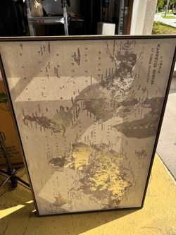 Framed World Map Wall Art