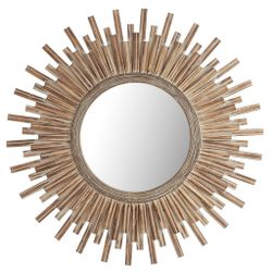 Sunburst Wooden Mirror