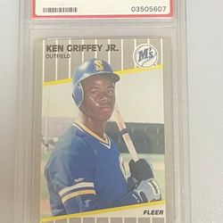 PSA 9 Ken Griffey Jr 1989 Fleer #548 Rookie