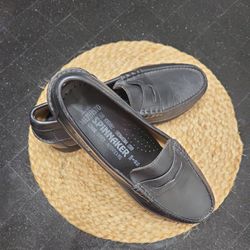 Mephisto Mens Black Leather Loafers Sz: 9.5