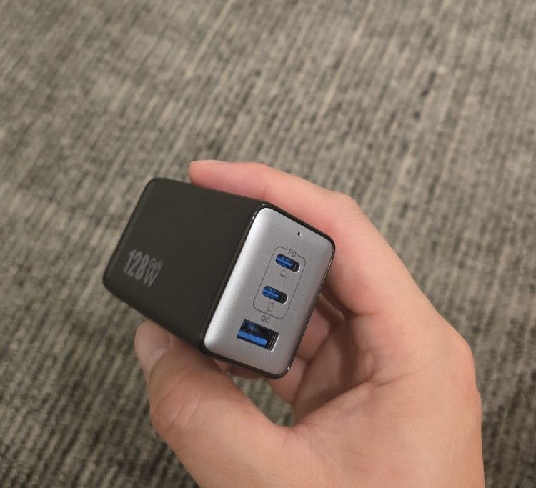 128W USB C Wall Charger,GaN III 3-Port Fast Charging Station