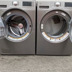 Kenmore Front Loading Washer And Stackable Gas Dryer Set 