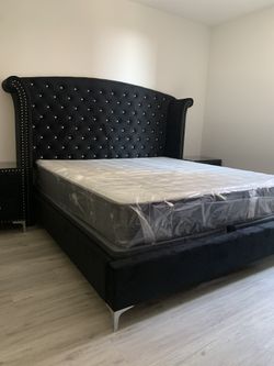 New Bed Frame With New Mattress (Read Description Below)