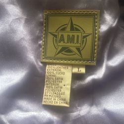 Ami 100% leather jacket 