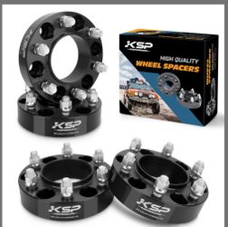 KSP 4PCS 6x139.7 Wheel Spacers for 2023+ Tundra 2024+ Tacoma, 1.5" 6x5.5 Wheel Adapter with 14x1.5 Lug Studs 95.2mm
