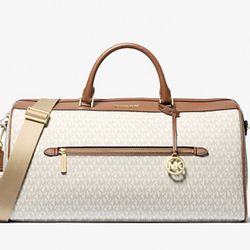 Michael Kors Beige and Brown travel bag