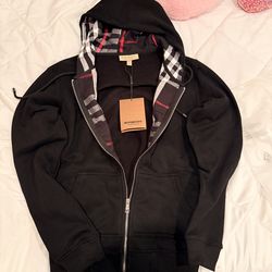 black burberry zip up