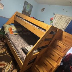 Natural Wooden Bunk Bed