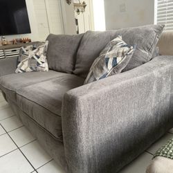 Grey Couch - Pull Out Bed