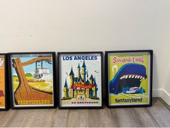 Retro vintage Disney framed posters