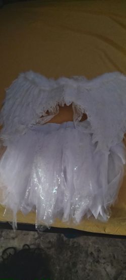 Halloween angel wings with skirt