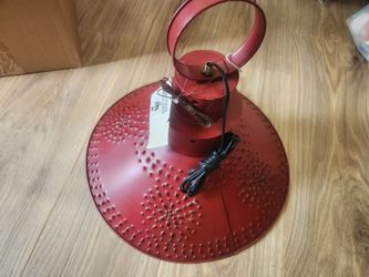 Red Punched Tin Pendant Light