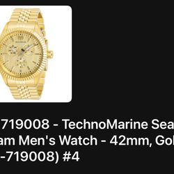 TechnoMarine Sea Dream Men’s Watch – 42mm Gold 