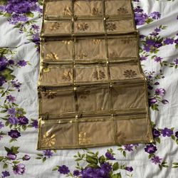 Jewelry 18 Pockets Necklace Earrings Bracelet Ring Display Storage Bag