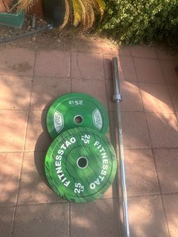 OLYMPIC WEIGHTS AND BAR