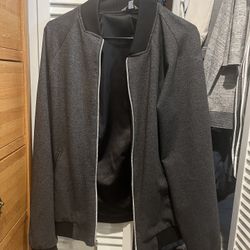Calvin Klein black and grey Bomber Jacket 